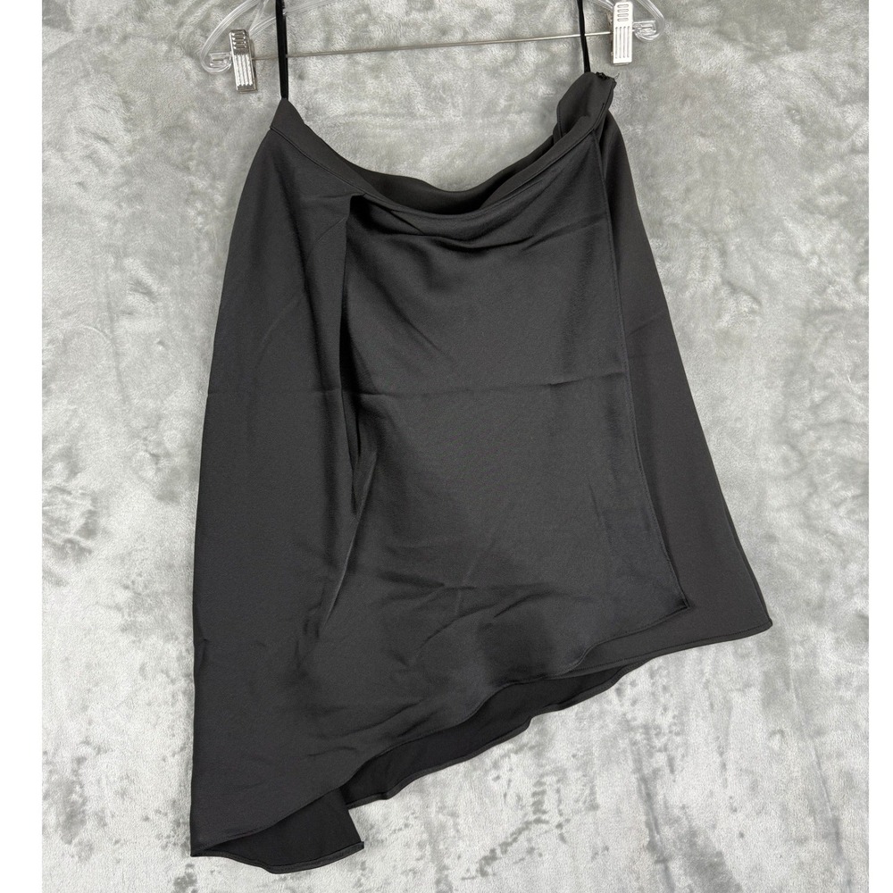 Coast Mindi Overlay Skirt Black Asymmetrical Midi Size US‎ 8 UK 12 NWT $109